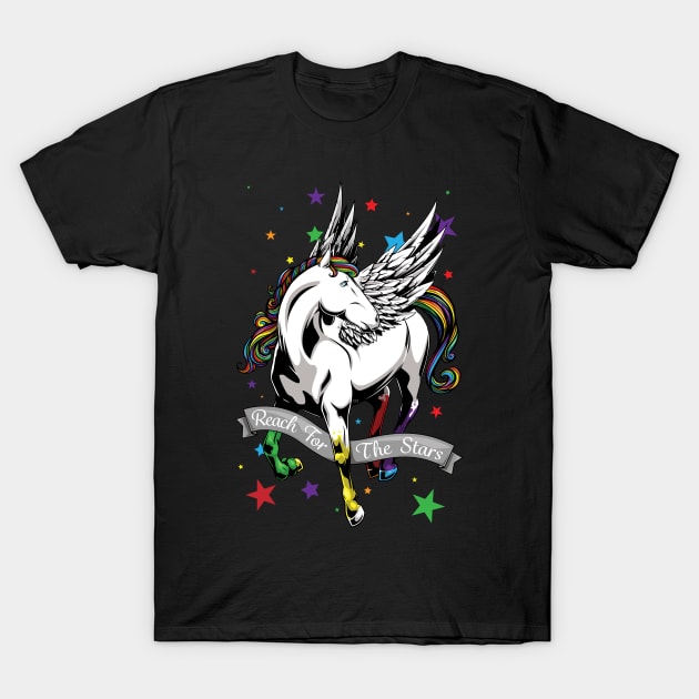 Reach for the Stars - Color T-Shirt by redappletees